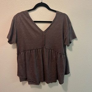 brown flowey american eagle top